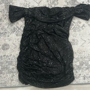 New black glitter dress